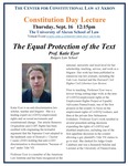 The Equal Protection of the Text by Tracy A. Thomas