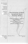 University of Akron Symphonic Band Chamber Winds (Nov 7, 2001) by Robert D. Jorgensen