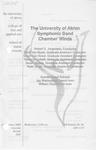 University of Akron Symphonic Band Chamber Winds ( Nov 8, 2000) by Robert D. Jorgensen